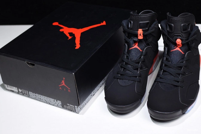 Reps BK 384664-060 air jordan 6 retro black infrared 1106